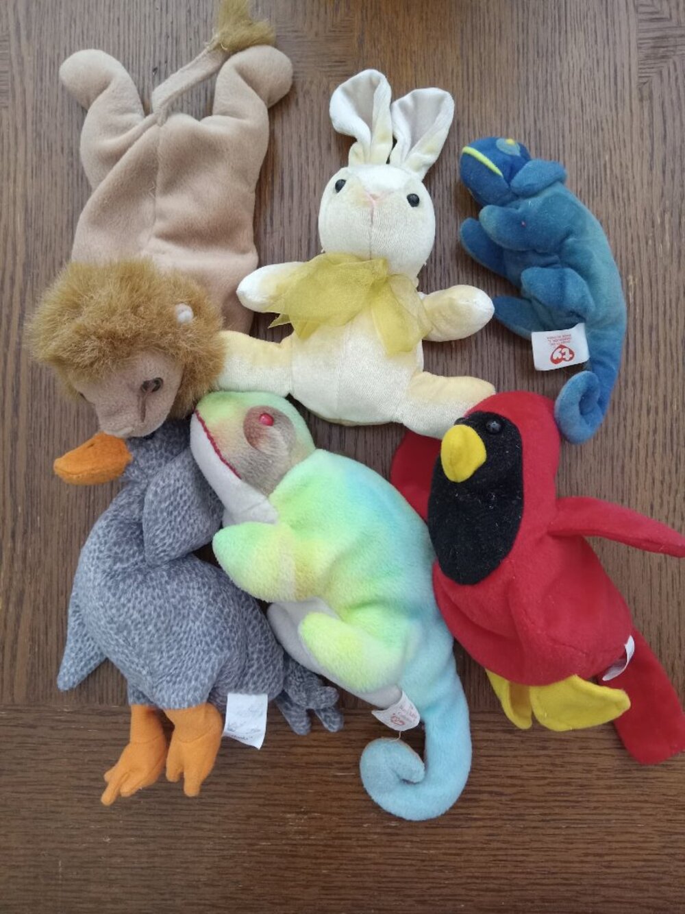 Set of 6 Stuffed Animals (Mostly Beanie Babies)